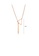 Glamorousky silver Simple Temperament Plated Rose Gold Geometric Triangle Tassel 316L Stainless Steel Necklace A2B30ACB2536A0GS_2