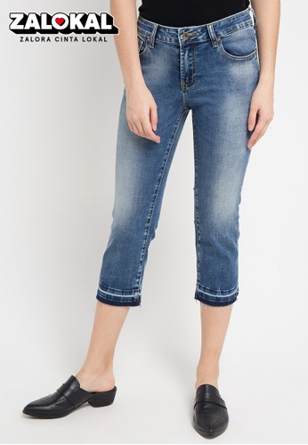 Jual Lois Jeans Boot Cut Capri Fit Denim Stretch Original 