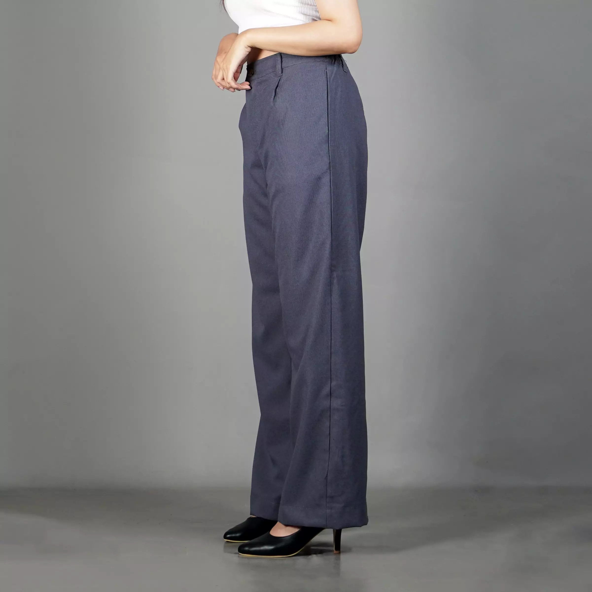 NOVI Celana Kantor Wanita Celana Kulot Cullotes Pant Celana Panjang Wanita - GREY