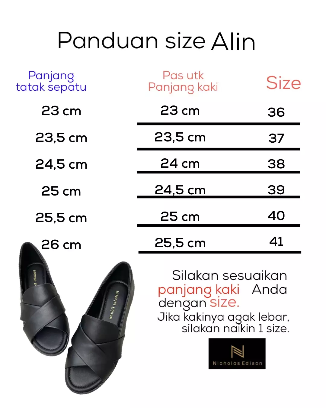 Nicholas Edison Flat Alin Black