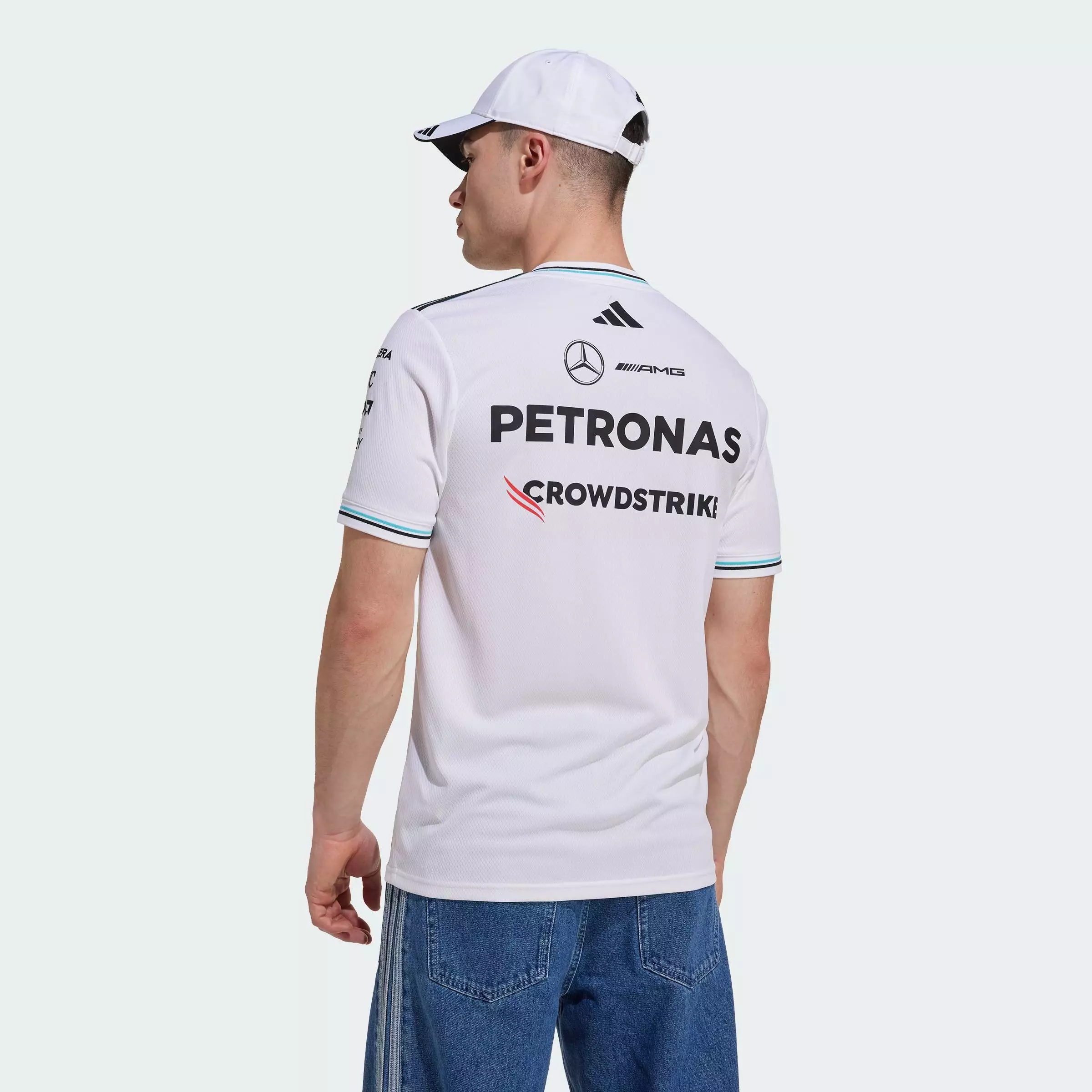 Motorsport MERCEDES - AMG PETRONAS FORMULA ONE TEAM DRIVER JERSEY AUTHENTIC Men White JX5795