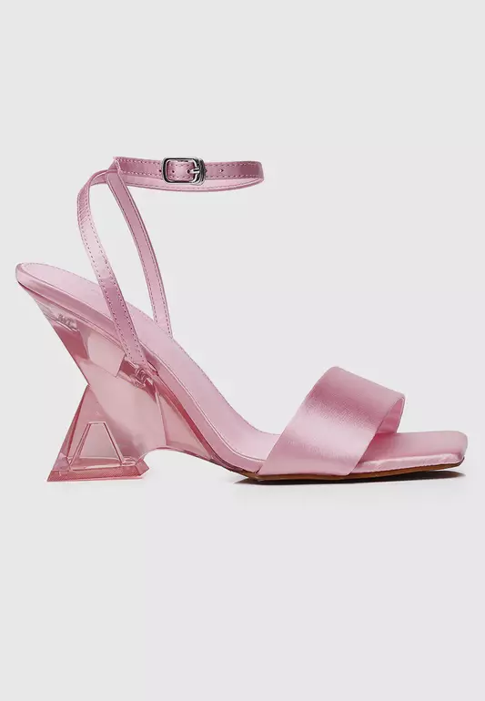 Twinkle Ankle-Strap Transparent Heels