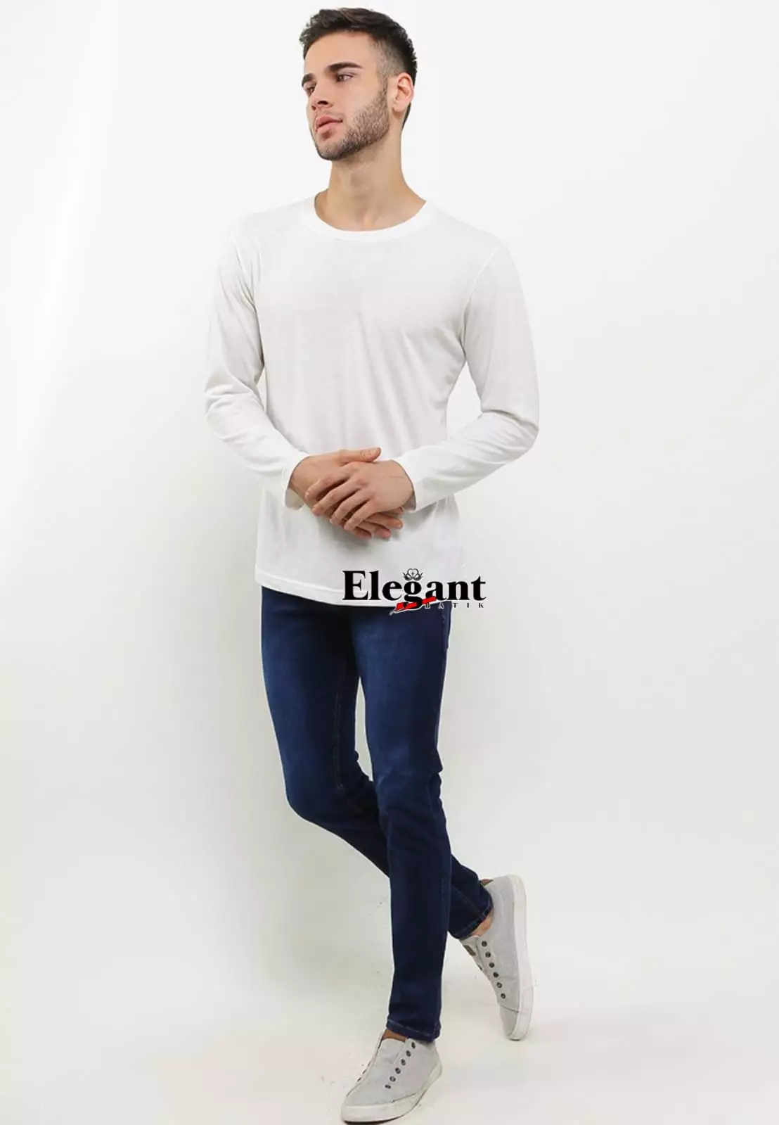 Celana Jeans MH7 Pria Slimfit Soft Denim Dark Blu