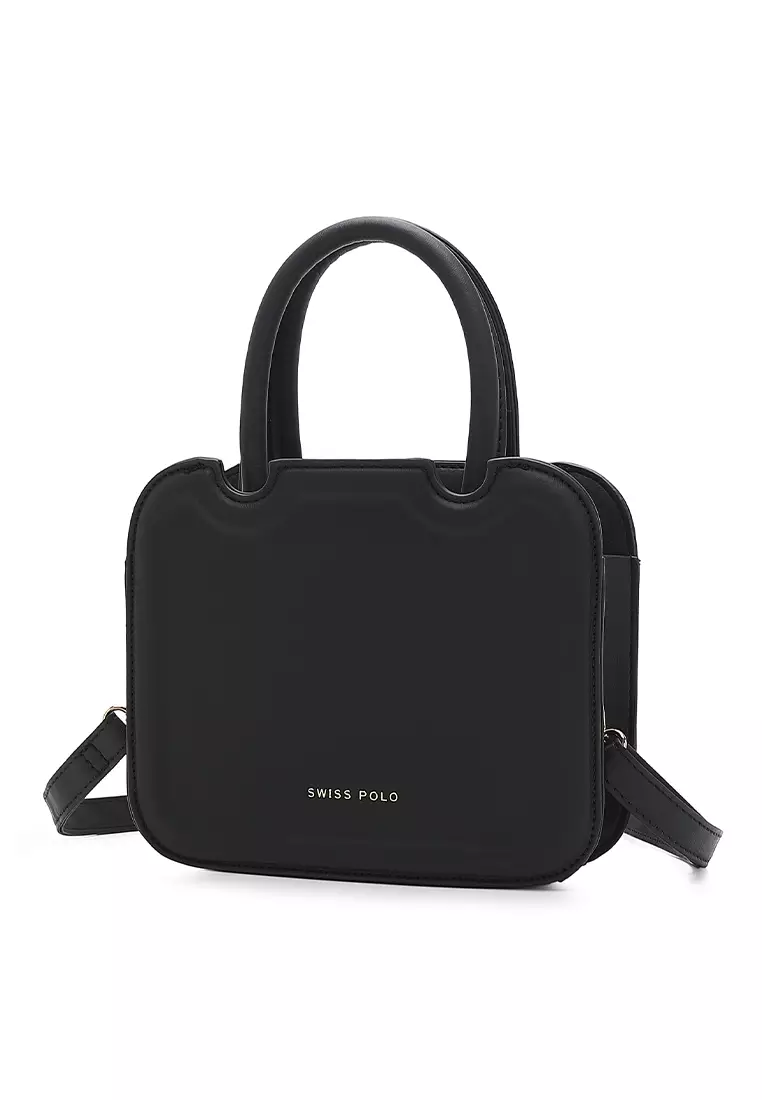 Women's Top Handle Bag / Sling Bag / Crossbody Bag - Black