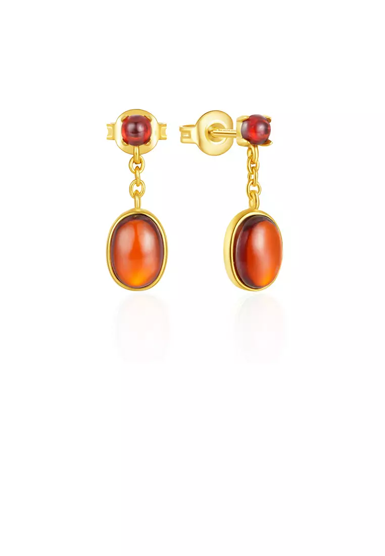 Garnet earrings discount sterling silver