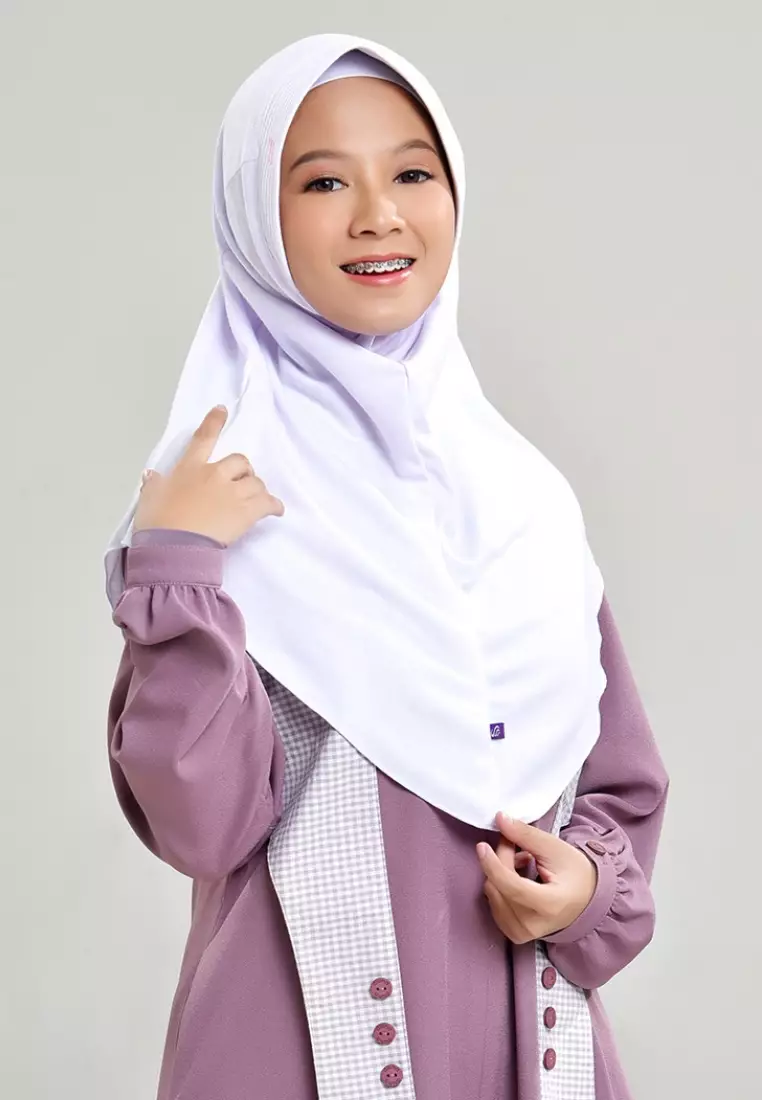 Rabbani - Kerudung Sekolah Instan Neo Karimun White