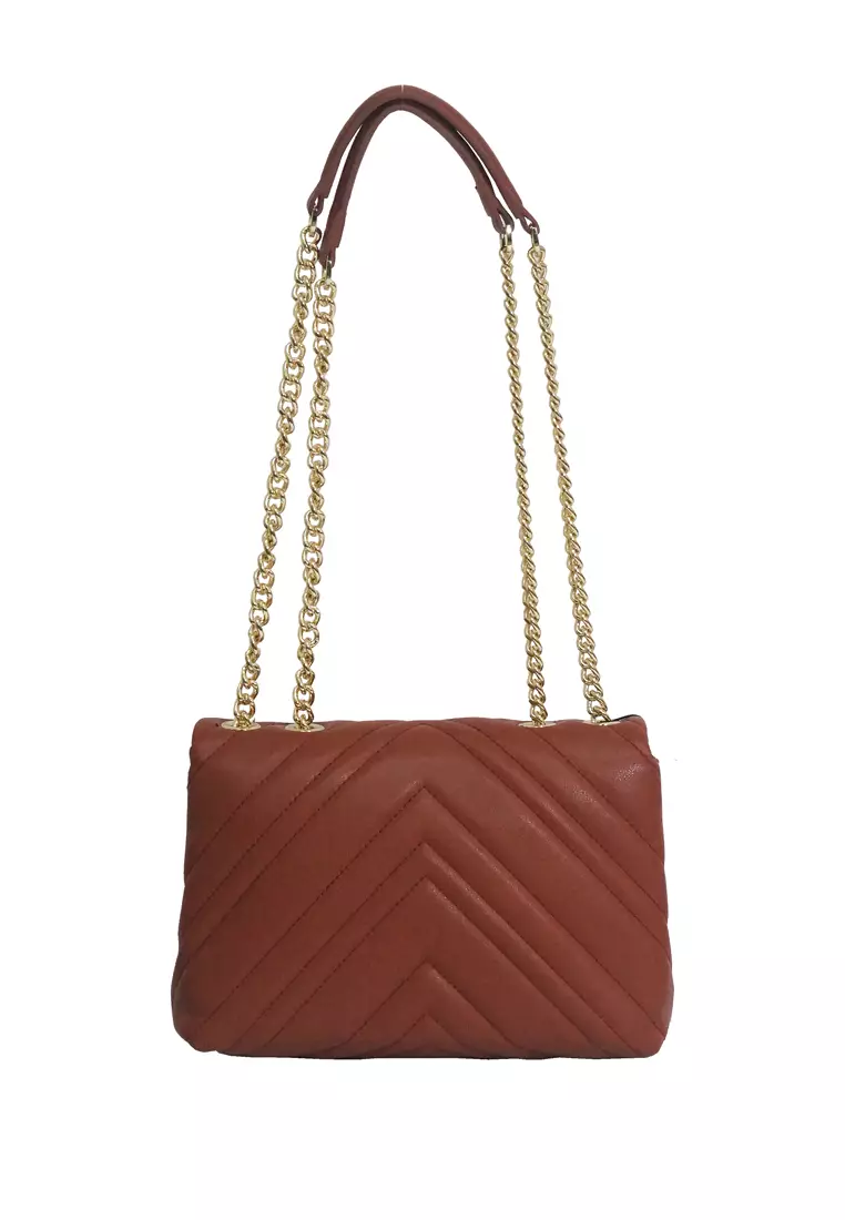 Valentino Rudy Leather Trimmed Microfiber Shoulder Bag