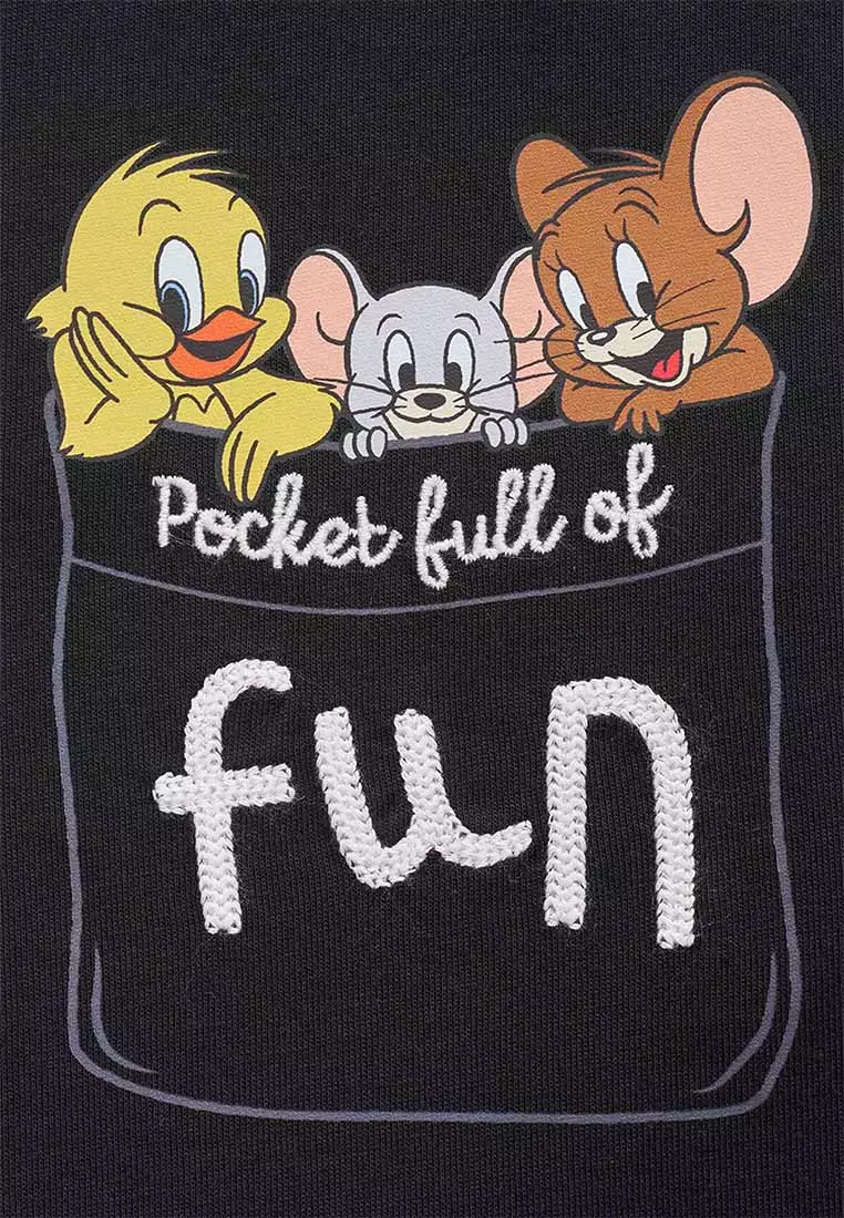 Women's Tom and Jerry Boyfriend Fit Printed Tee