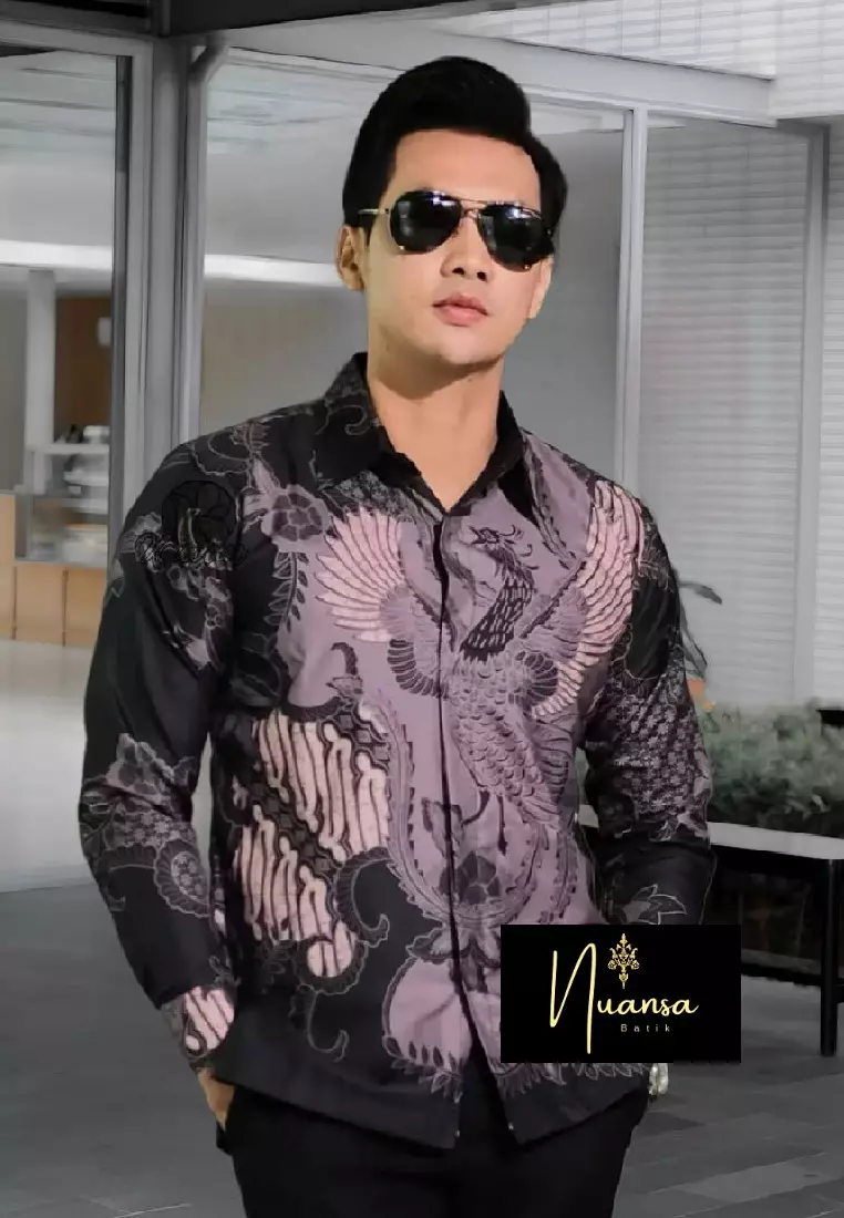 Baswara Kemeja Batik Exclusive Premium Pria Casual Modern Lengan Panjang