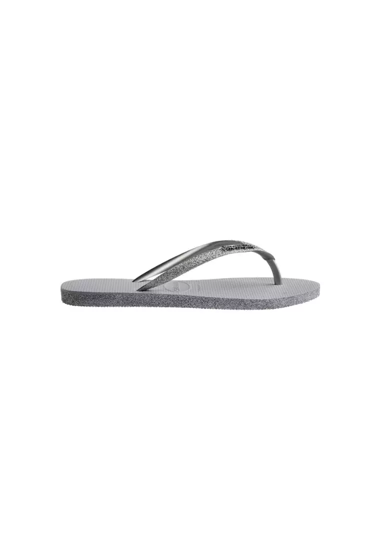 Women Slim Sparkle II Flip Flops - Ice Grey