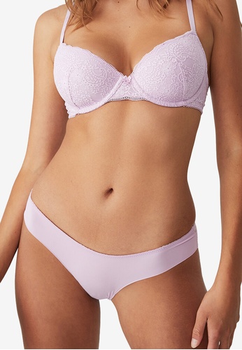Cotton On Body pink Ultimate Comfort Lace Bikini Briefs 7631BUS678686DGS_1