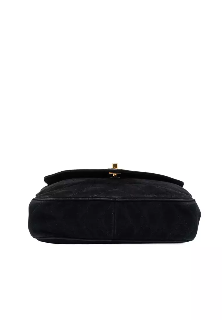 Pre-Loved Chanel Cc Quilted Suede Tassel Camera Bag