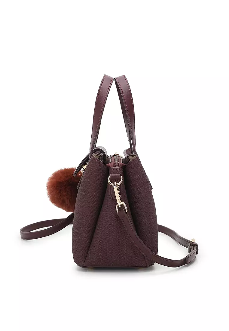 Women's Top Handle Bag / Sling Bag / Crossbody Bag / Shoulder Bag (Tas Tangan Wanita / Tas Selempang Wanita / Tas Bahu Wanita) - Merah