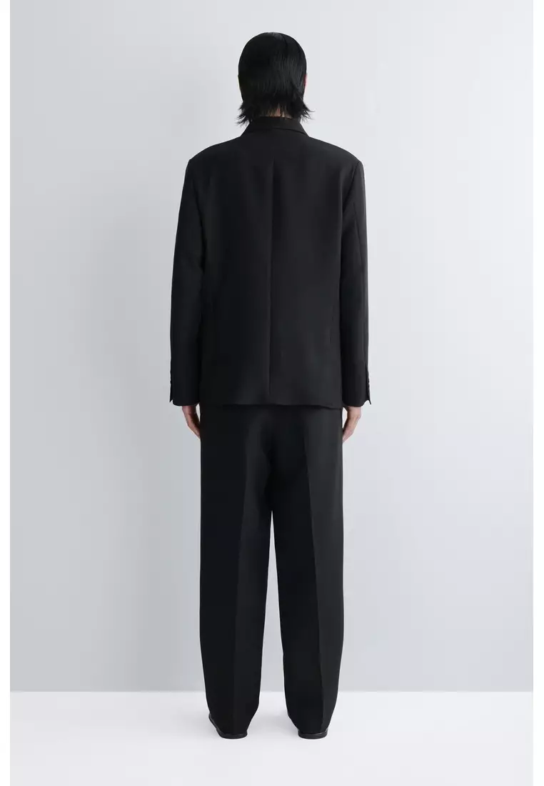 UNSTRUCTURED WOOL-BLEND BLAZER