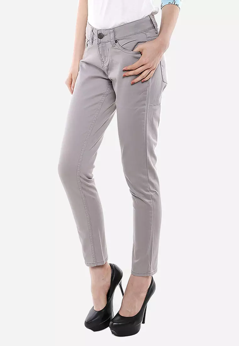 Celana Panjang - Abu-abu Muda - Katun