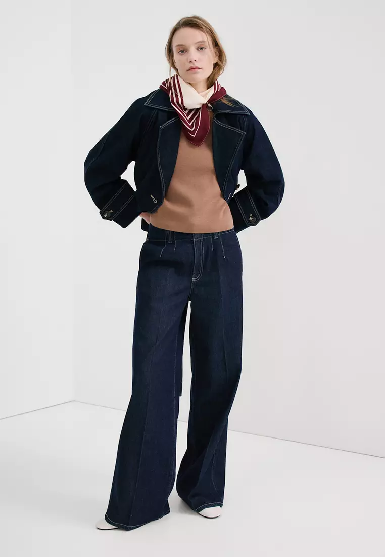 Wide Leg Mid-Rise Jeans