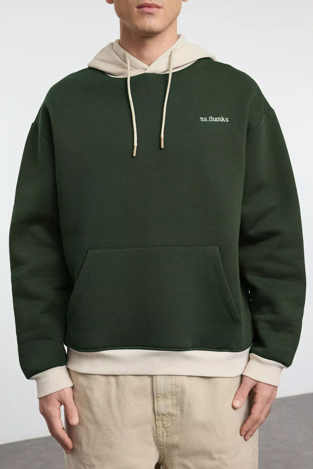 Color Block Embroidered Hoodie
