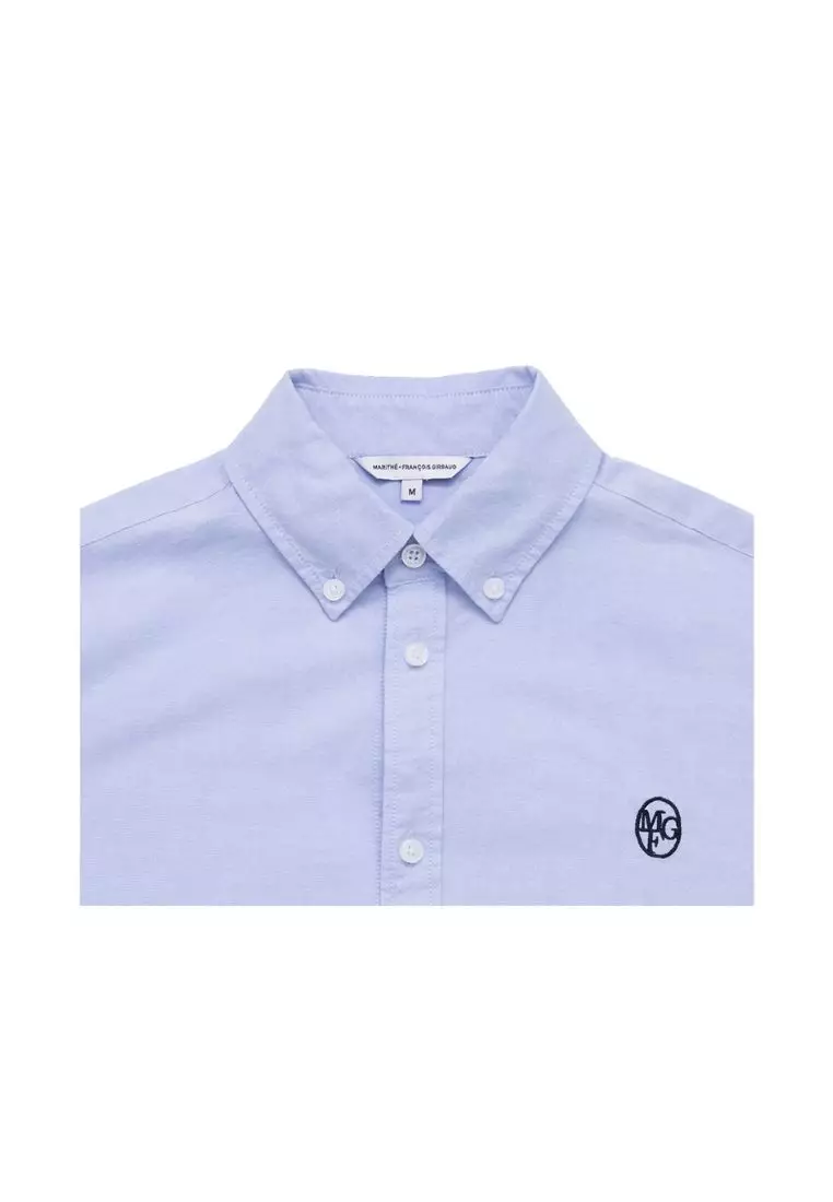 Embroidery Oxford Shirt Sky Blue