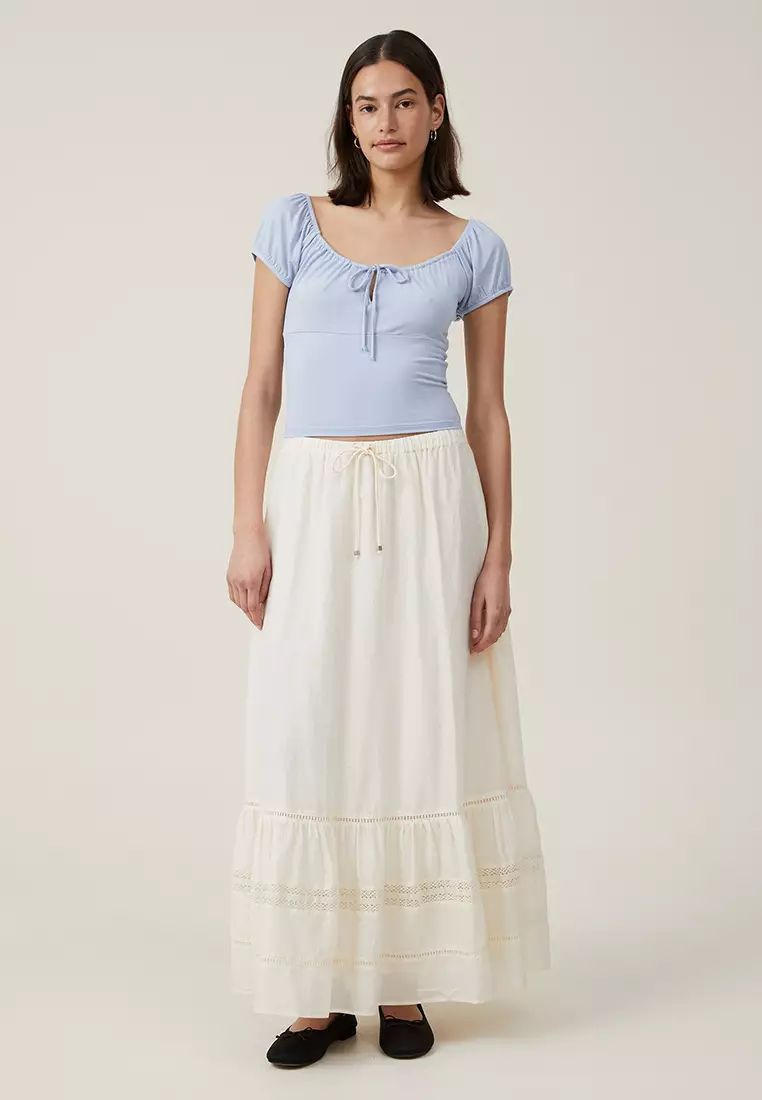 Quinn Tie Front Short Sleeve Top