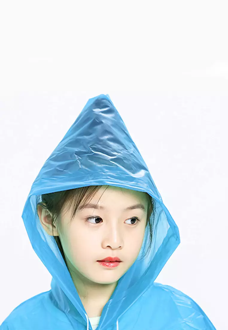 Wakakids Jas Hujan Anak Mantel Terusan Rain Coat Polos Semi Transparan Venhs Kuning