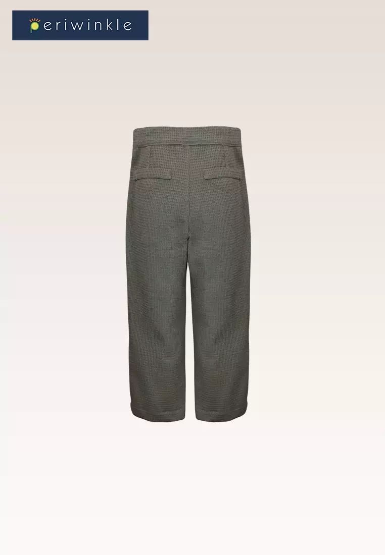 Nory Girls Green Textured Pants