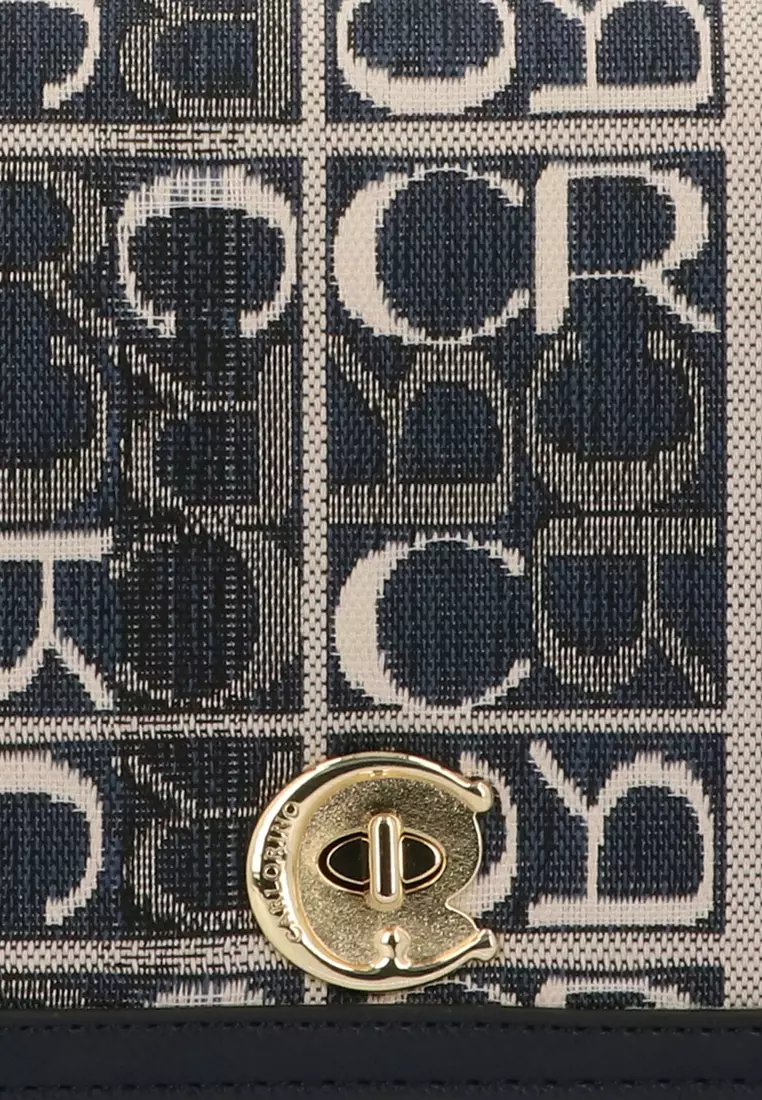 Dark Blue Carlo GEO Jacquard Crossbody