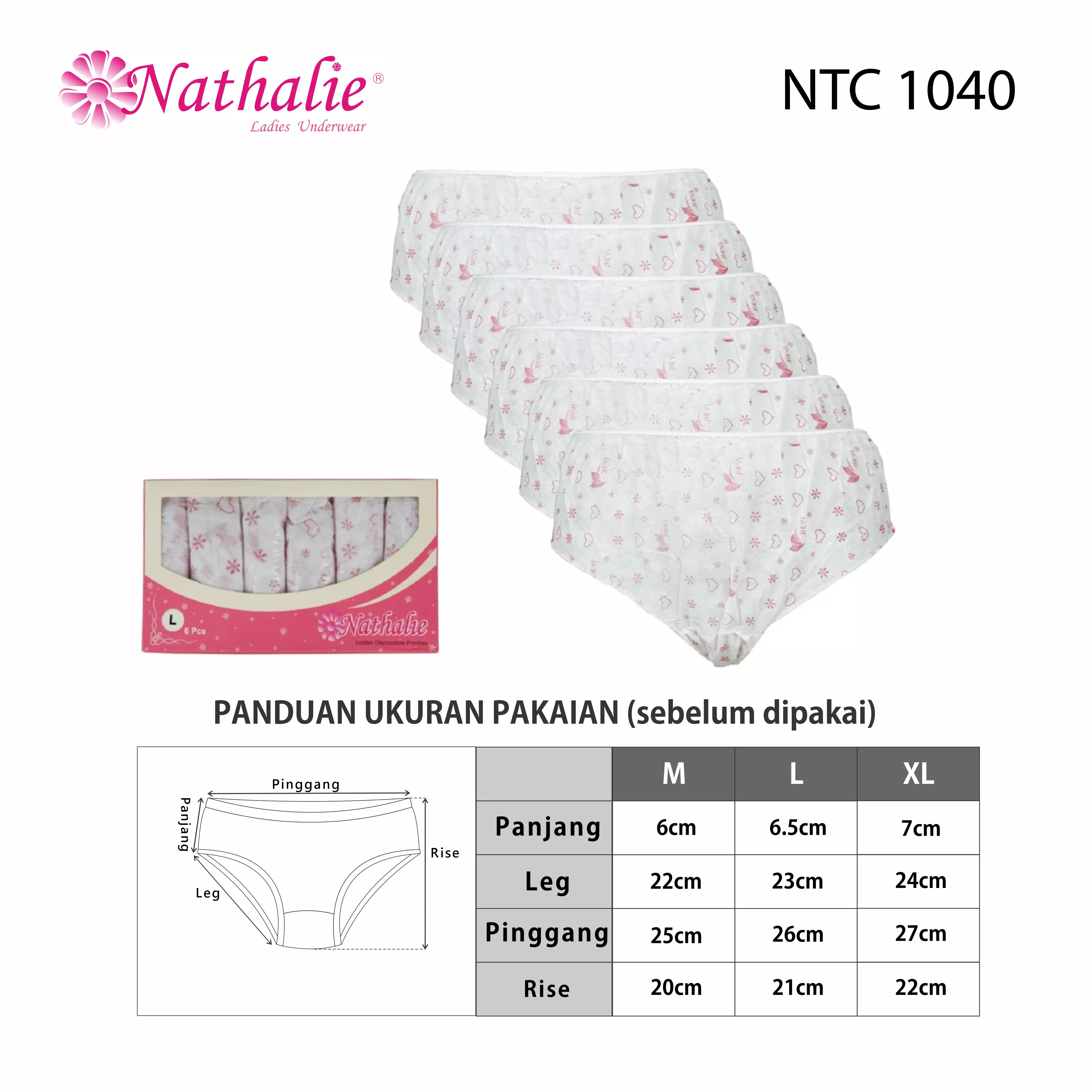 Nathalie Celana Dalam Kertas Sekali Pakai 6 pcs NTC 1040