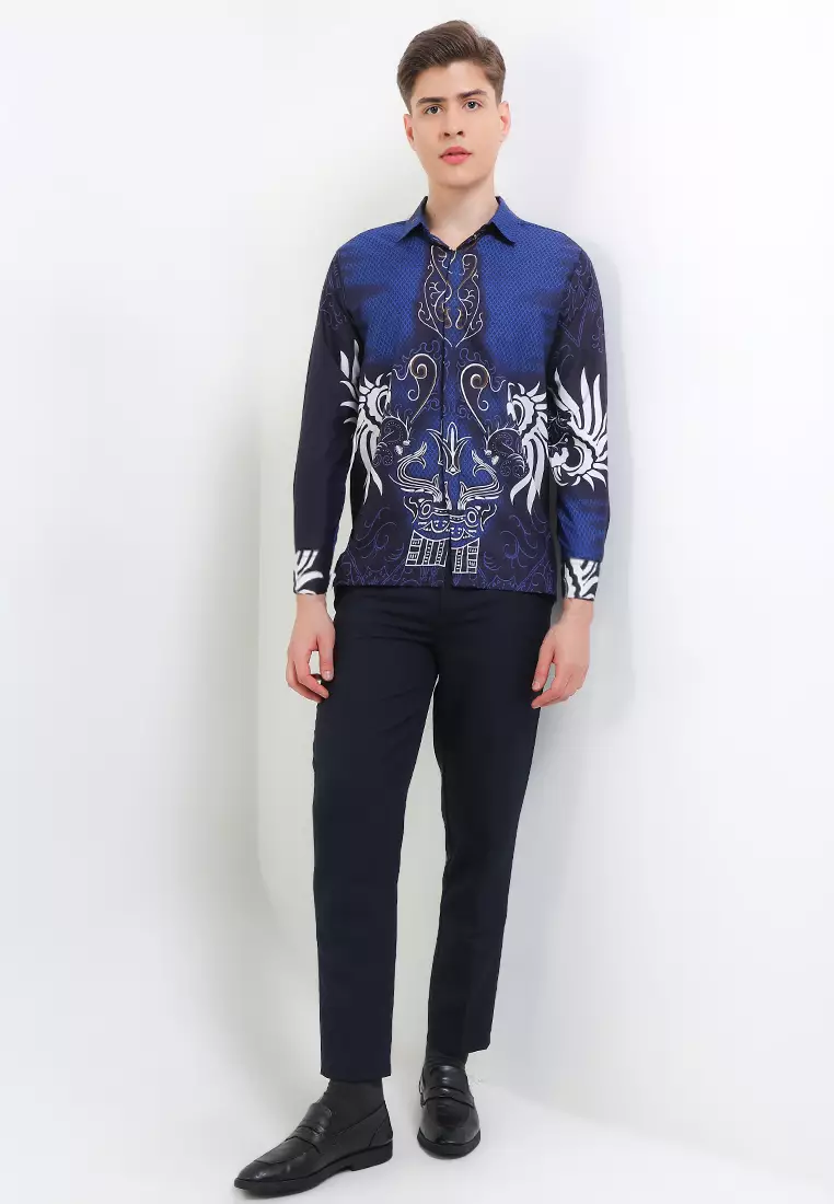 Toba Kemeja Batik Exclusive Premium Pria Casual Modern Lengan Panjang