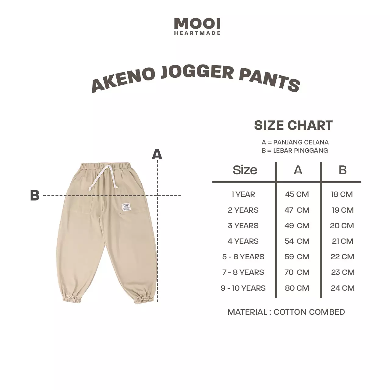 Mooi Celana Jogger Anak Akeno Jogger Pants Kids - Brown