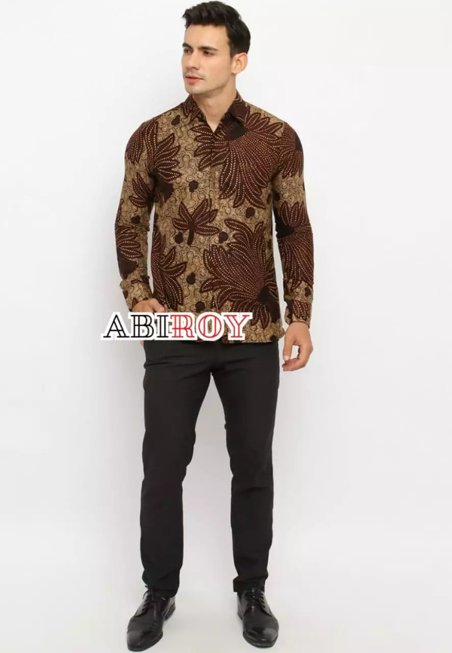 Kemeja Batik Pria Premium Slimfit Elegant Modern Lengan Panjang Sativa