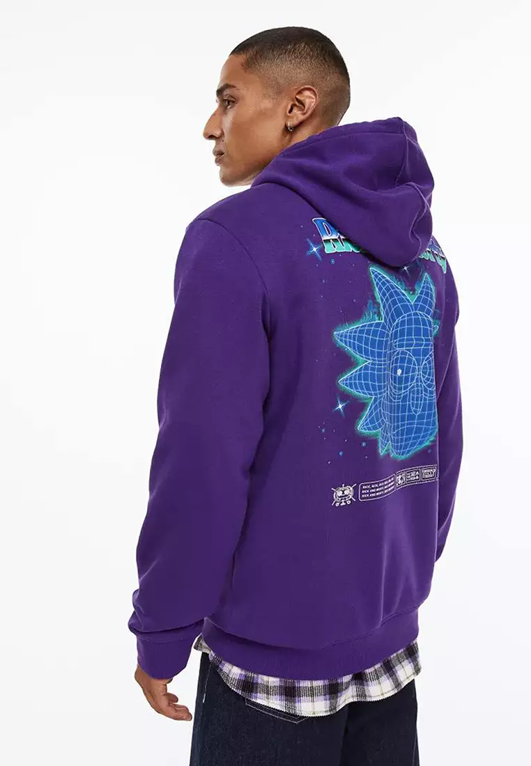 Rick and morty shop purple hoodie