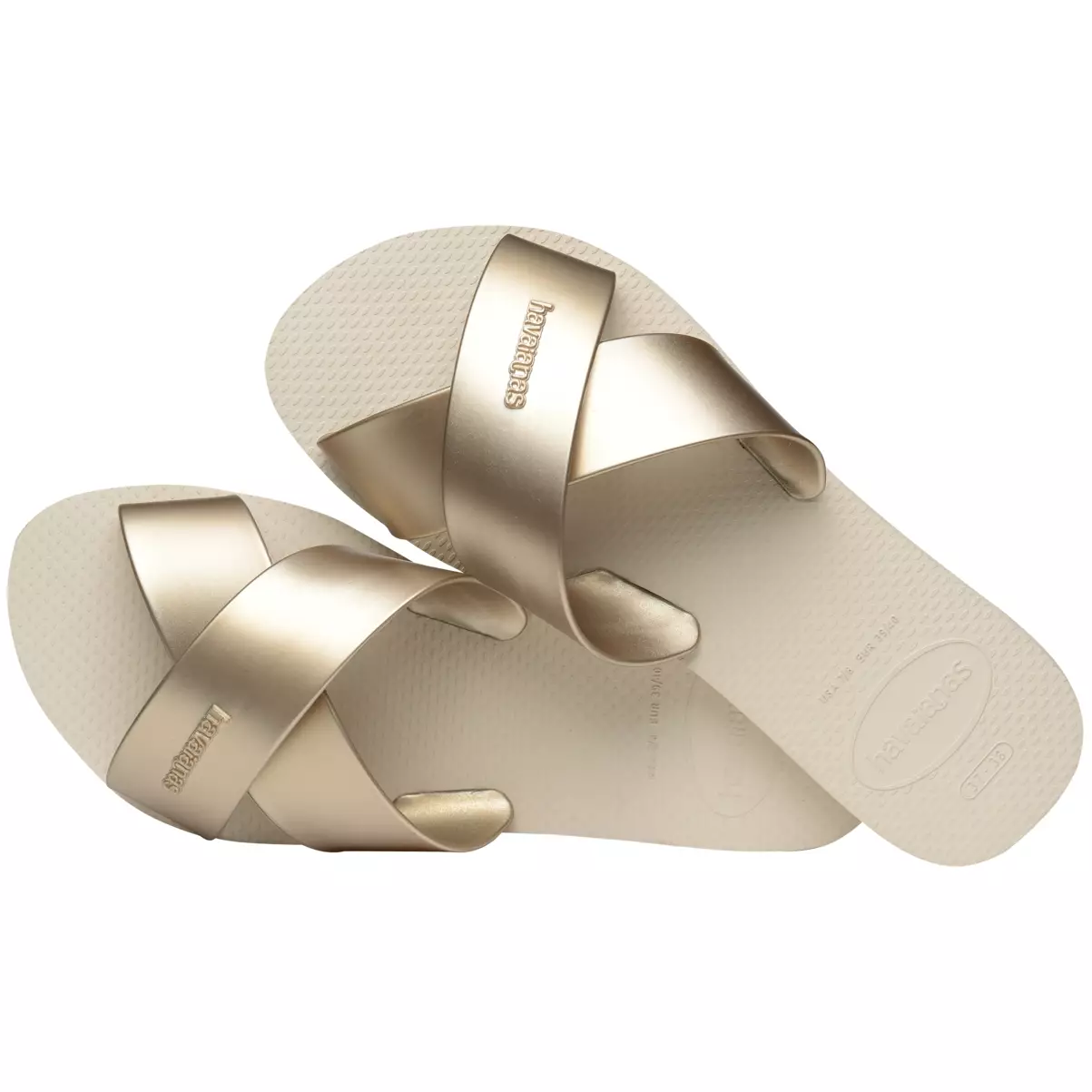 Havaianas 0121 Aqua Metallic Beige - Sandal Wanita