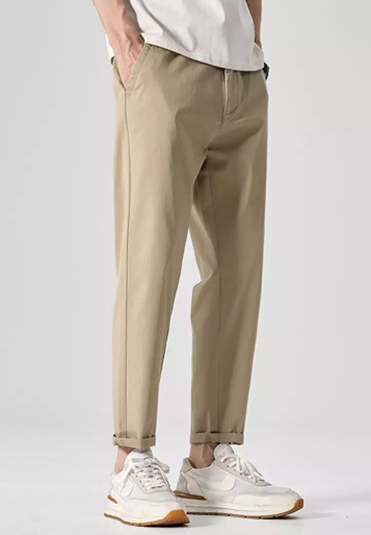 Elasticated Waist Slim Ankle Pants