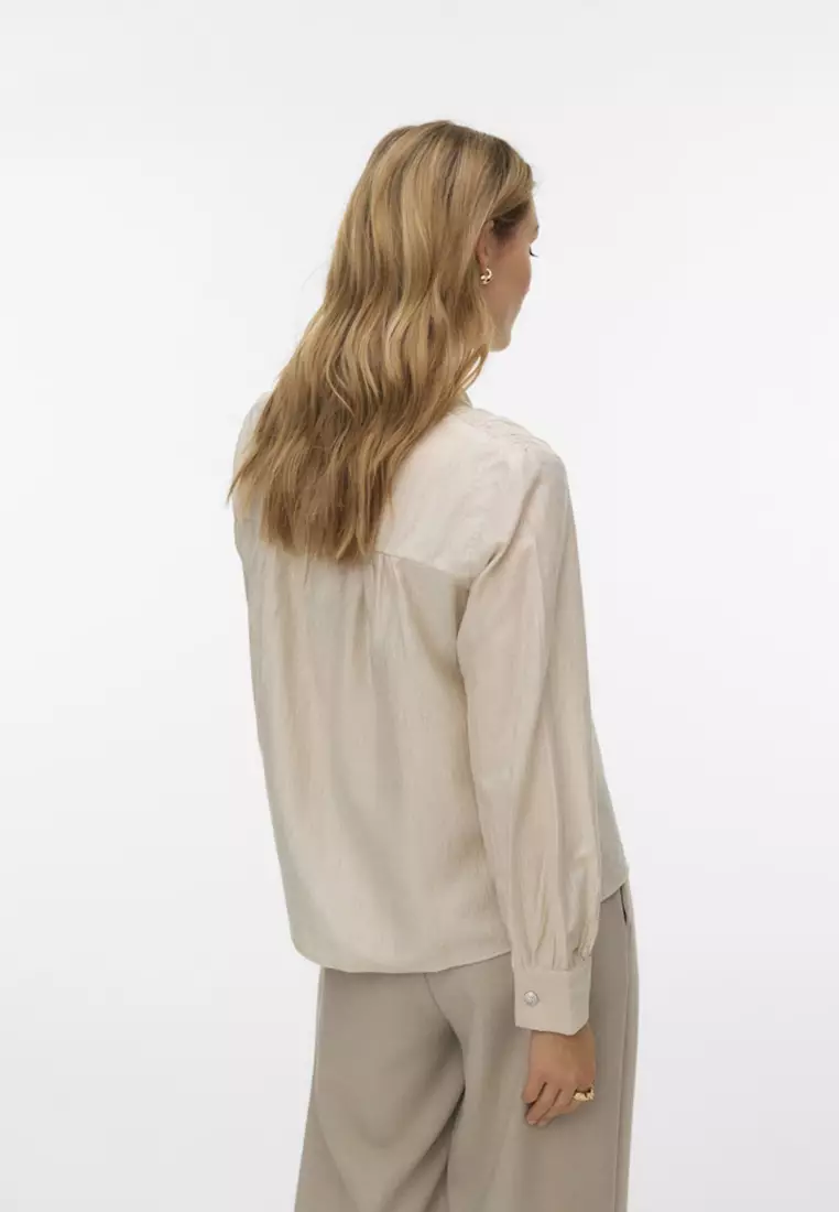 Long Sleeve Woven Top