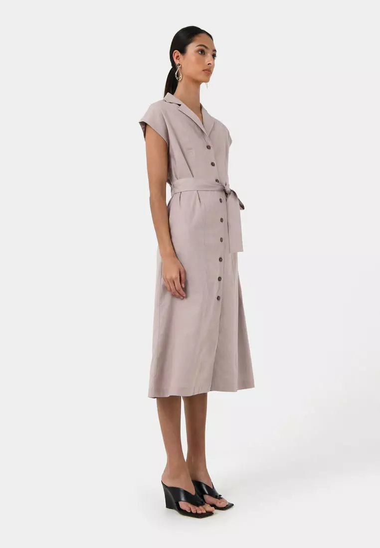 Kade V-neck Linen Dress