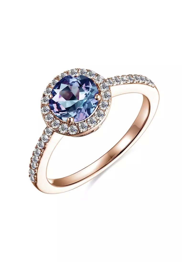 Alexandrite and aquamarine hotsell ring