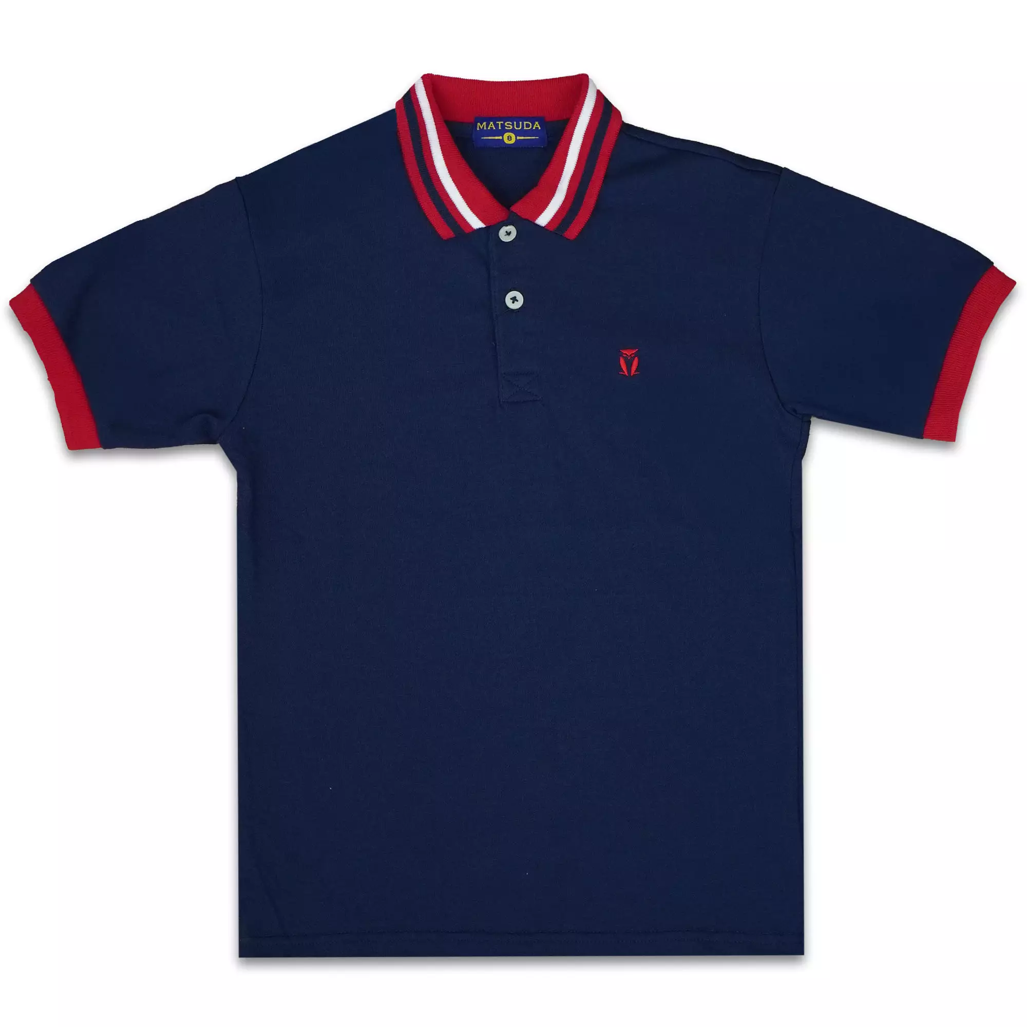 Matsuda baju kaos polo anak laki laki katun umur 2-12 Toby Navy