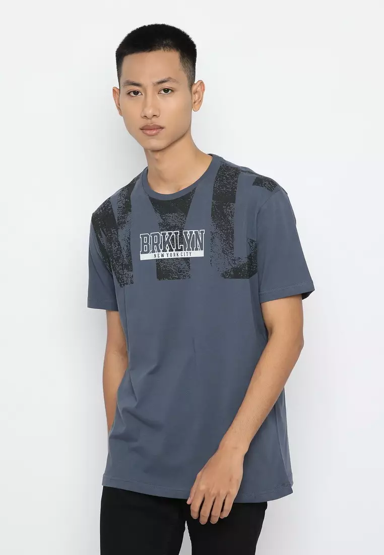 POLICE T-Shirt Cotton Combed Pria 207280361