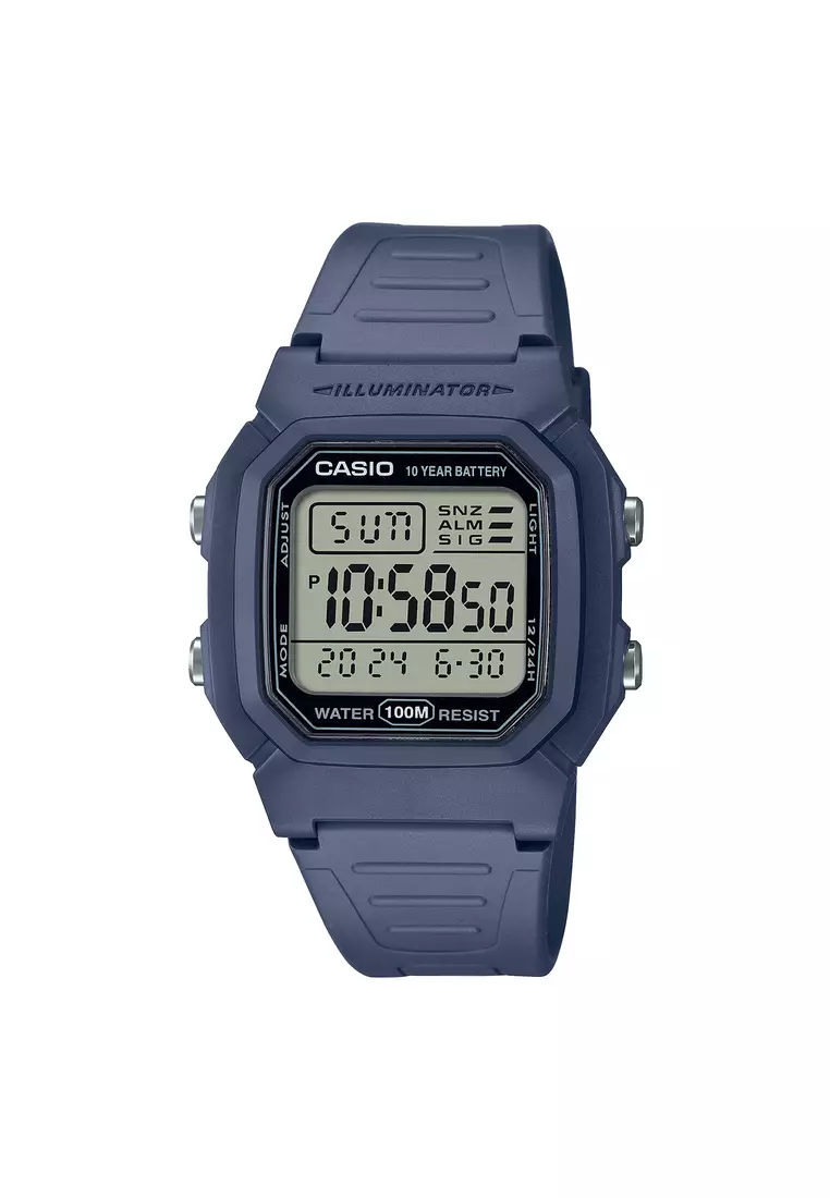 Men Digital Sport Watch W-800H-2AV Blue Resin Strap