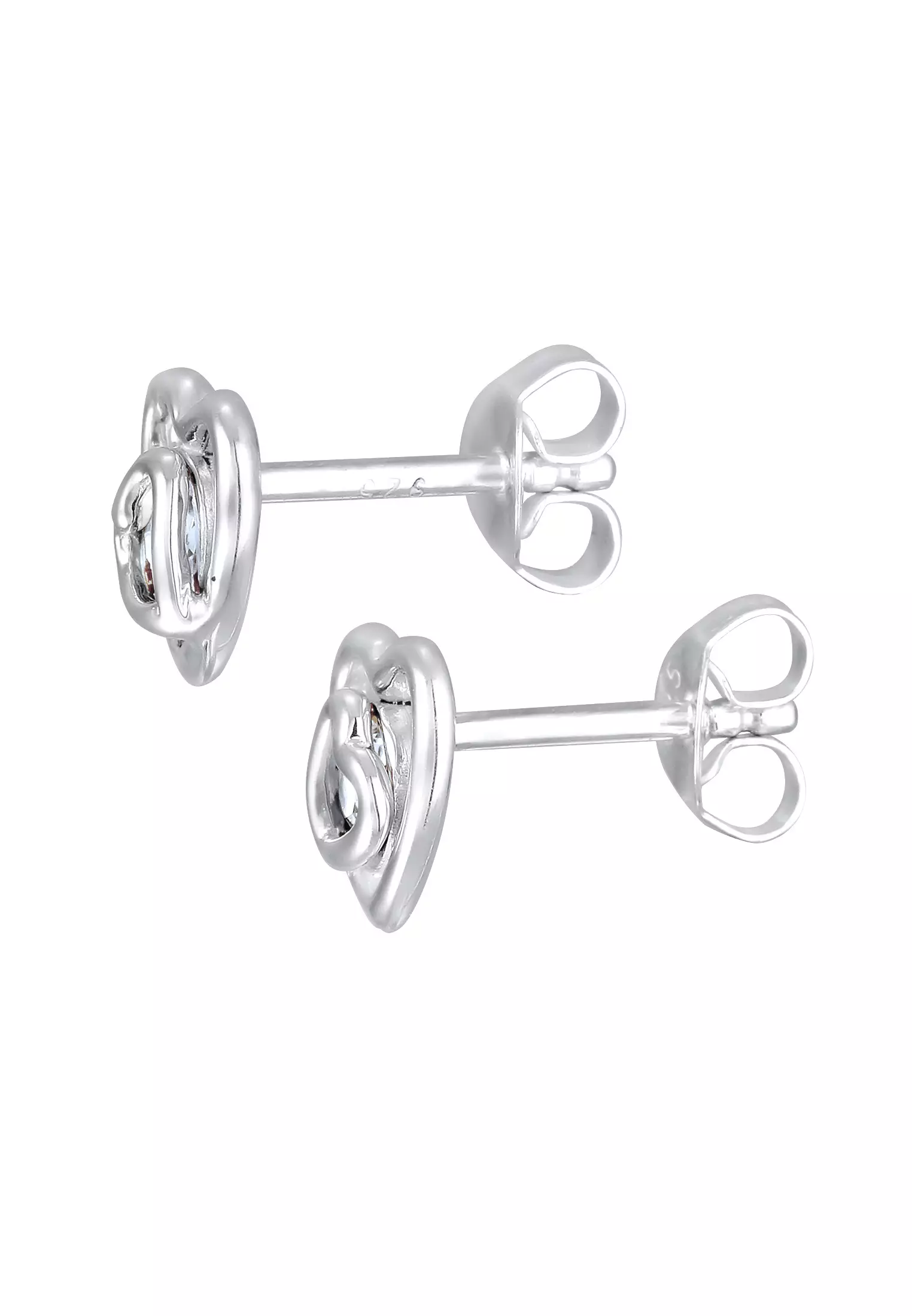 Earrings Stud Heart Love Romance Crystal