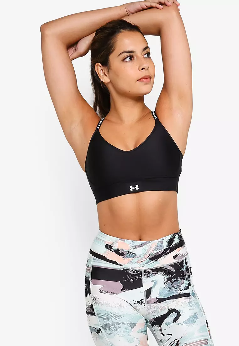 Buy Under Armour Infinity Covered Low Sports Bra in Black/Black