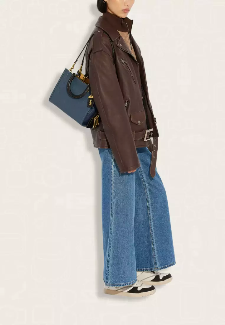 Coach Rogue Bag 25 In Regenerative Leather Dark Denim Multi