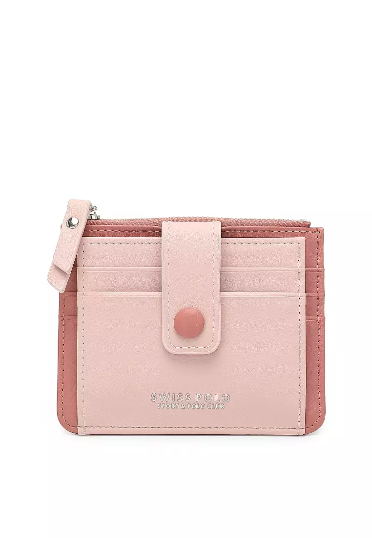 Buy Swiss Polo Women's Card Holder With Coin Compartment Pink 2024