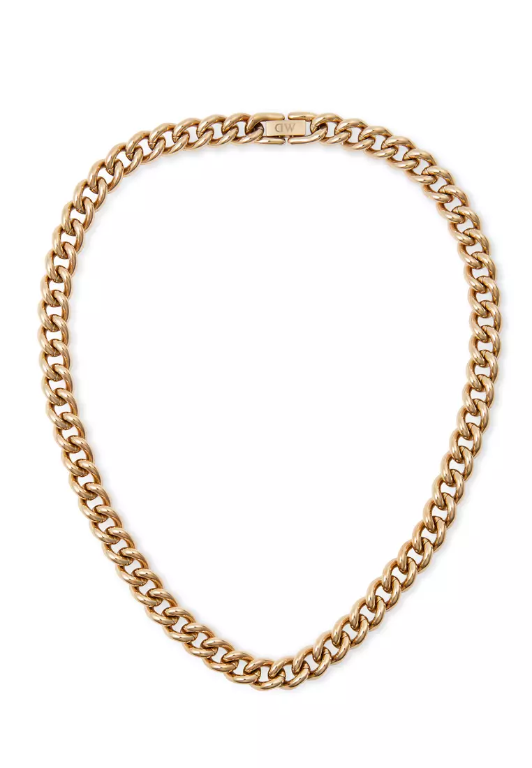 Chunky Chain Necklace Rose Gold - Unisex Necklace for women and men stainless steel Necklace DW Official Authentic Original