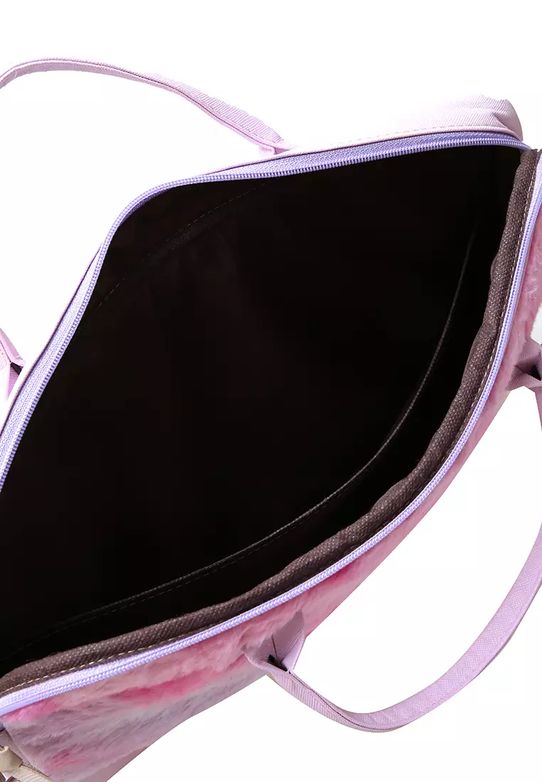 Shania Laptop SlingBag Fluffy Purple Pink With Mini Pouch -  Purple 5 Dino