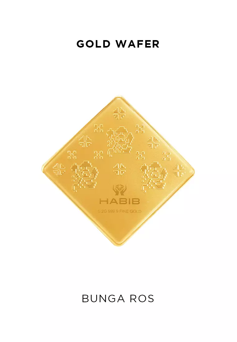 HABIB Songket Collection (Bunga Ros) | 999.9 Gold Wafer (0.20g)