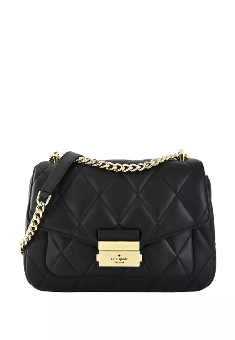 Kate Spade Carey Small Flap Shoulder Bag Black