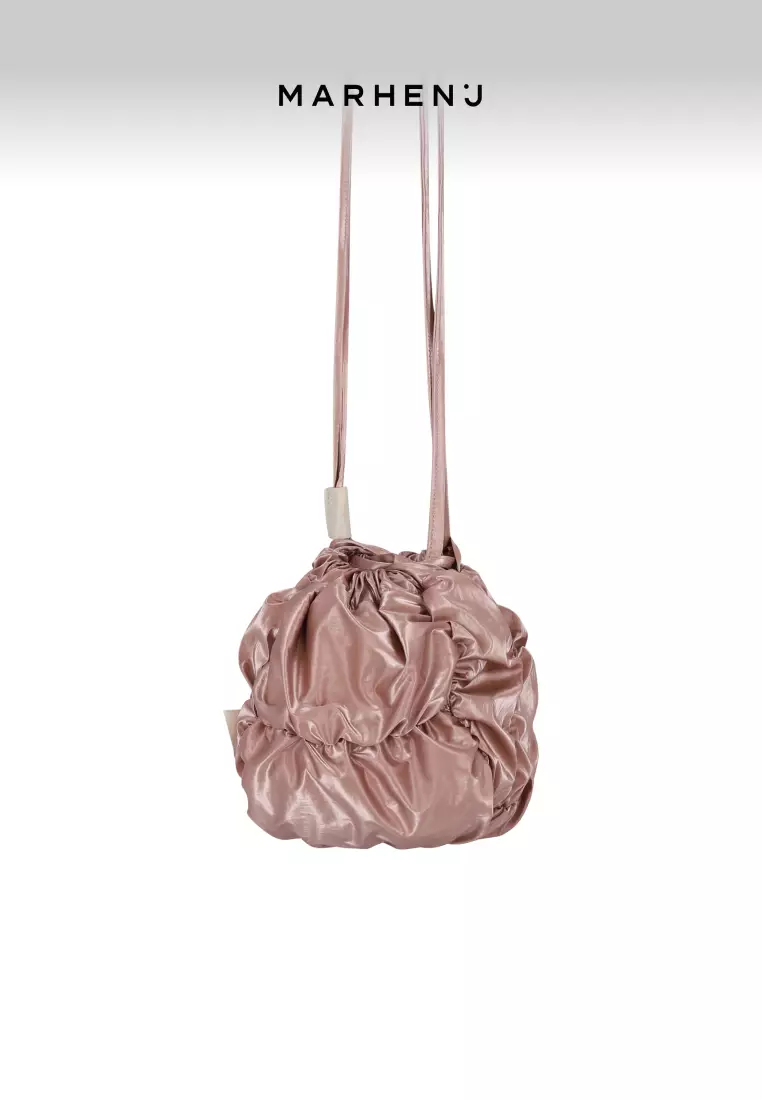 POPCORN BALL Nylon Crossbody Bag Rose Gold