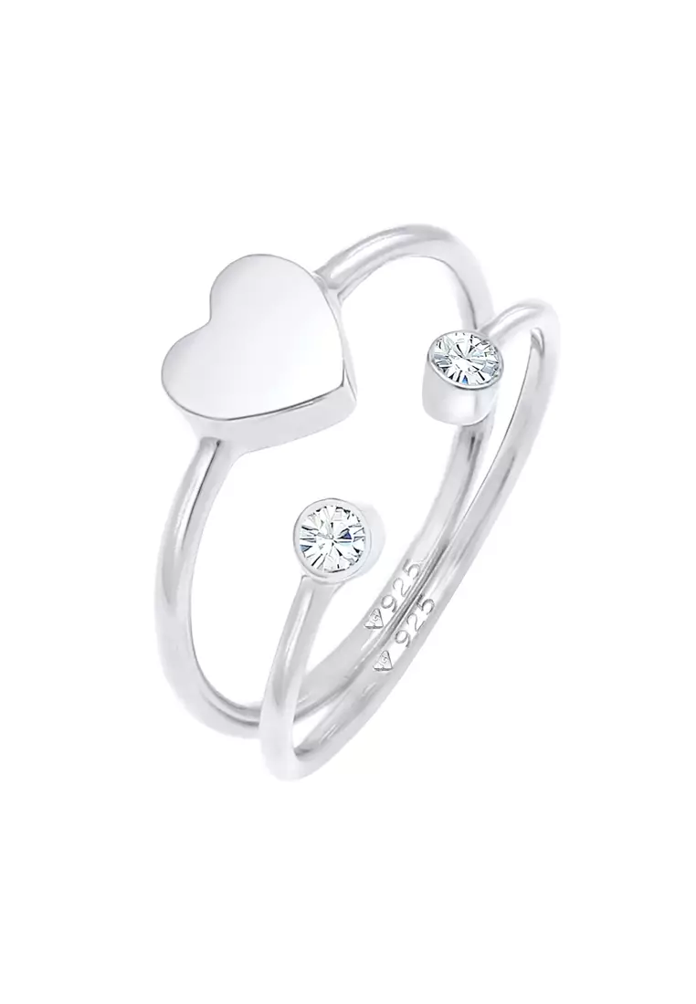 Cheap silver on sale ring set