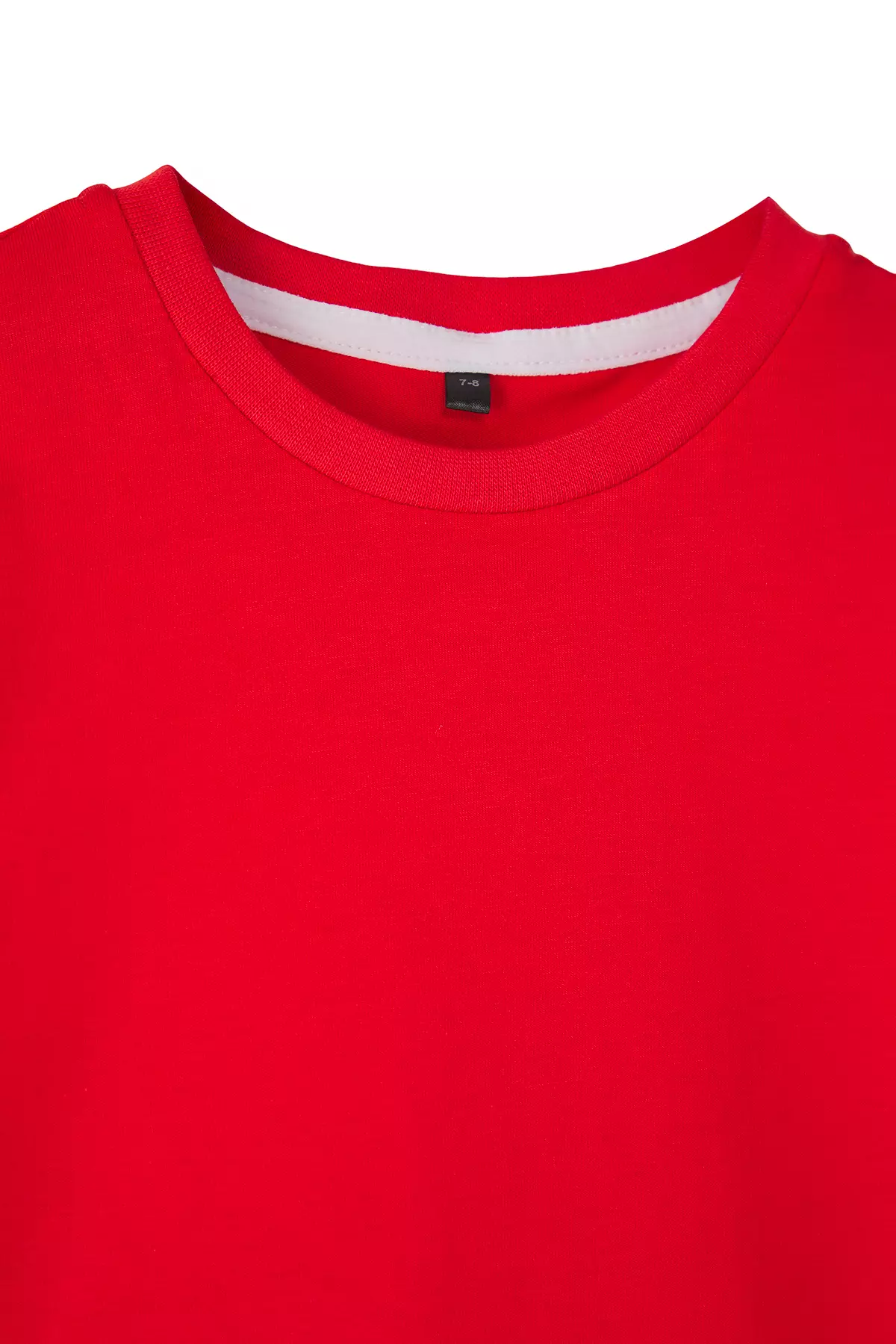 Red-White Boy's T-Shirt 100% Cotton Short Sleeve Knitted